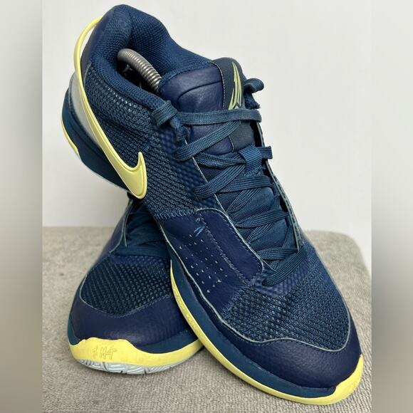 Nike Ja 1 Murray State Midnight Navy Blue and Yellow FQ4796-402 Mens Size 9.5 - Picture 2 of 10